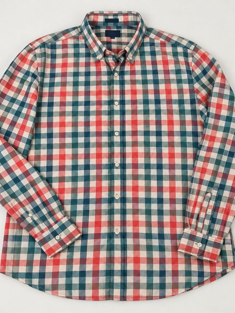 J.Crew Flex Washed Slim Fit XXL Plaid Button Down Shirt